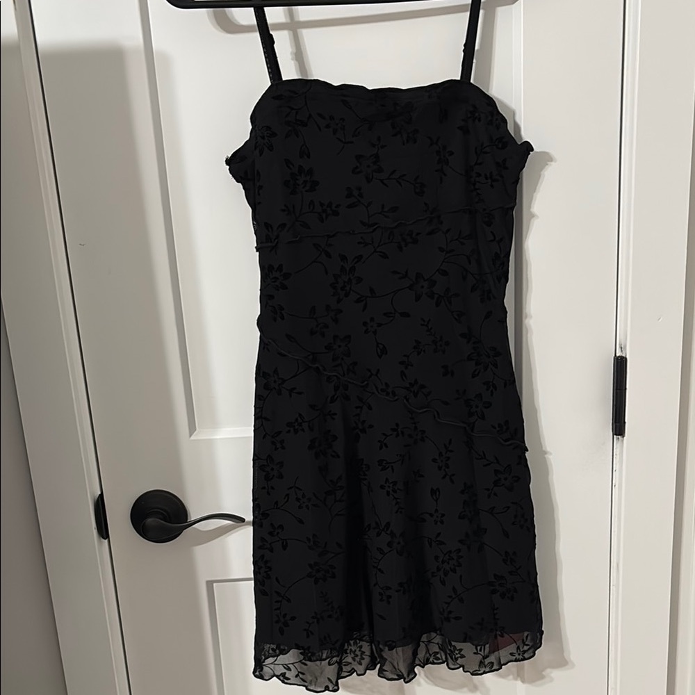 Black Floral Mini Summer Spring Dress